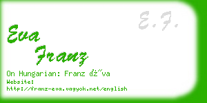 eva franz business card